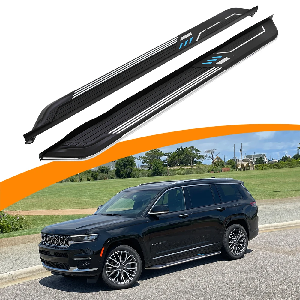 

Car Side Steps Nerf Bars Running Boards Fit for Jeep Grand Cherokee L 2021-2023