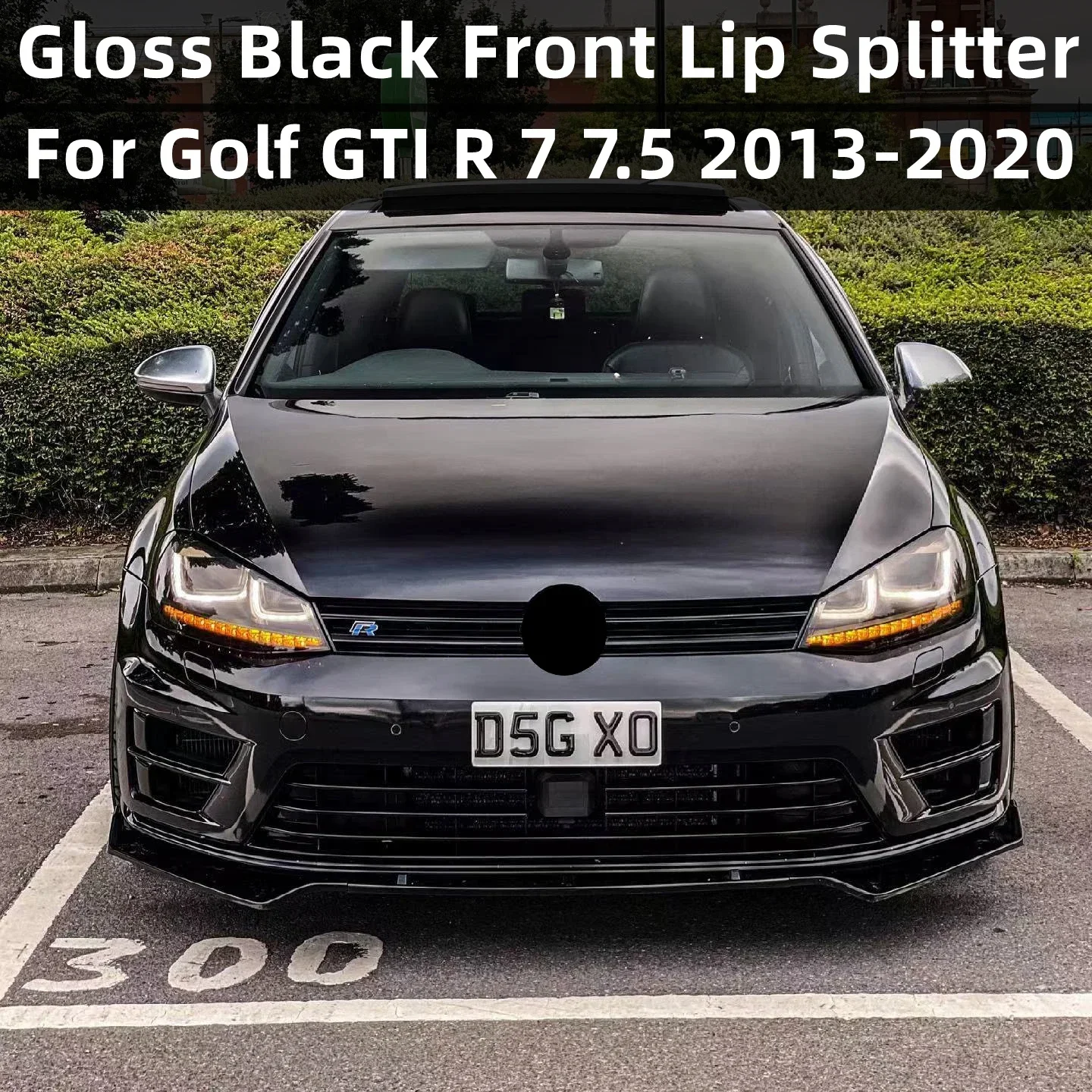 

Блеск Черный передний бампер сплиттер губа Aero комплект для Volkswagen Golf 7 7,5 GTI GTD R-Line 2013-2020