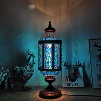 tiffany stained glass table lamp living room bedroom cafe restaurant bar table lamp retro bedside table bedroom set
