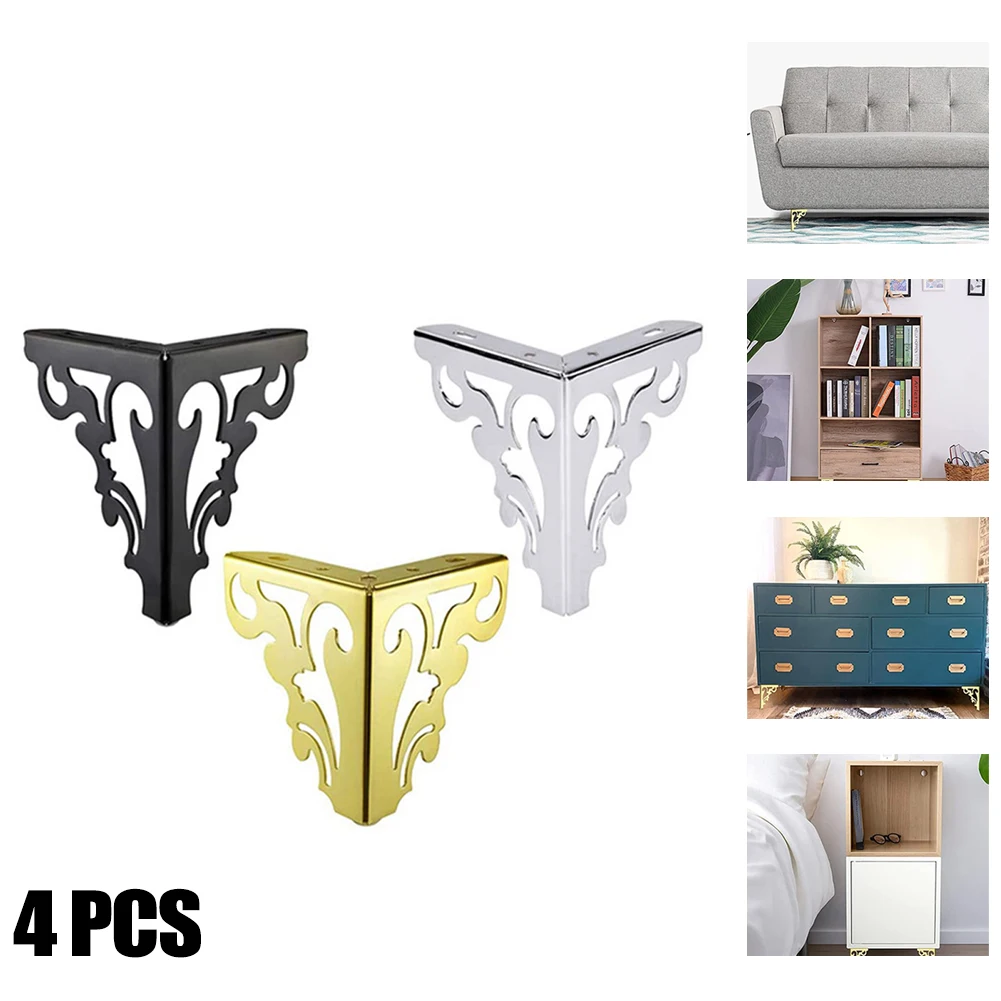 

4PCS Metal Furniture Sofa Legs Feet Bed Table Cabinet Foot Cupboard Bed Chair Table Legs Furniture Hardware With Screws 12/15cm
