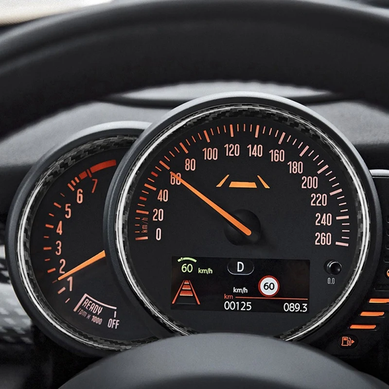 Тахометр автомобильный из углеродного волокна наклейки для MINI ONE Cooper S JCW F54 F55 F56 F57