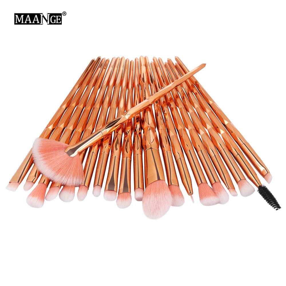 20 PCS/Lot Makeup Brushes Set Eye Shadow Eyebrow eyelash Foundation Women Cosmetic Powder Blush Blending Beauty Make Up Tool