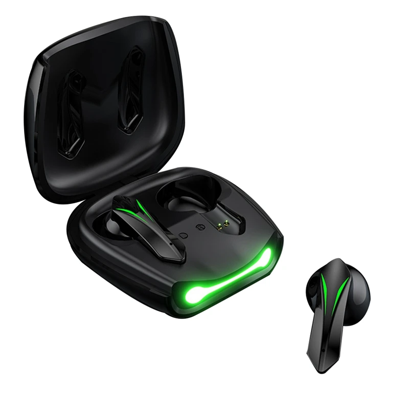 

TWS Bluetooth Earphone Earbuds Wireless Gaming Headsets HD Stereo With Microphone Low Latency Headlight TWS Earphone Black