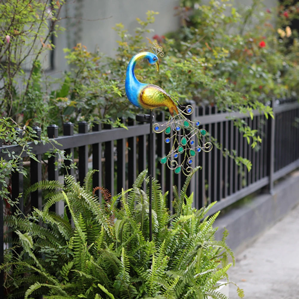 

Solar Peacock Stake Lamp Automatic On/Off Outdoor Decorative Stake Light IP44 Waterproof Yard Ground Lamp for Outdoor Patio Yard