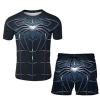 Disney Spider-Man 2022 Cool Boy Clothing For Summer T-shirts +Shorts Suit Kids Baby Clothing Kids Clothes Outfits 3-14 Years Old