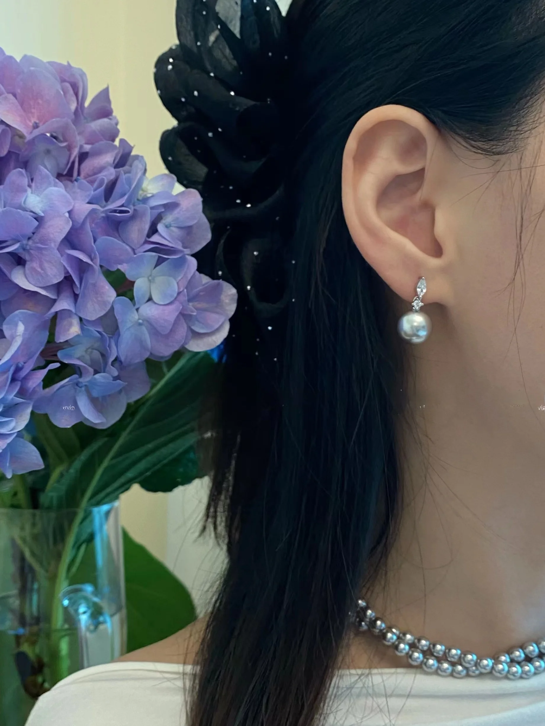 Серьги Feedback Sle S925 серебряные простые серьги со стразами и жемчугом