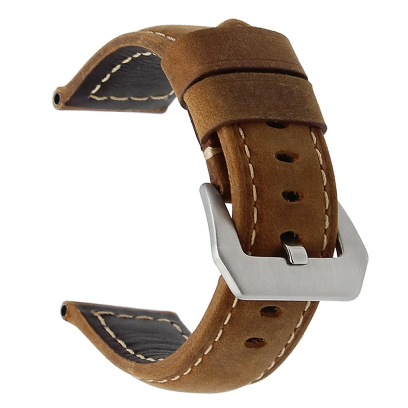 

Genuine Leather Watch Band for Panerai 20mm 22mm 24mm 26mm Stainless Steel Buckle Watchband High Quality Strap