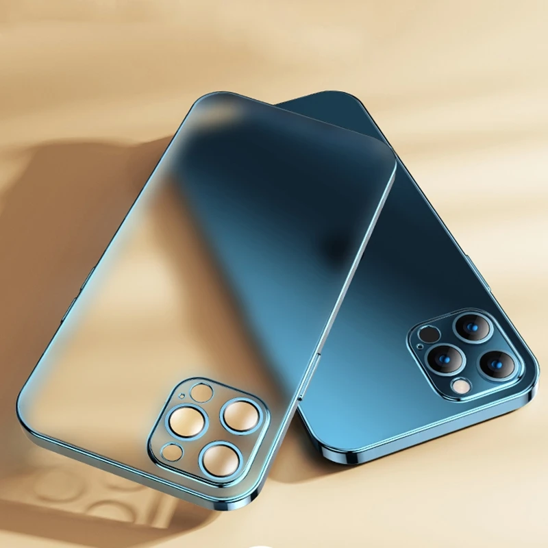 

Luxury Plating Matte Soft Silicone Case for iPhone 13 Mini 11 12 Pro Max Mini XR X 7 8 Plus Transparent Cover For iPhone 14 Plus