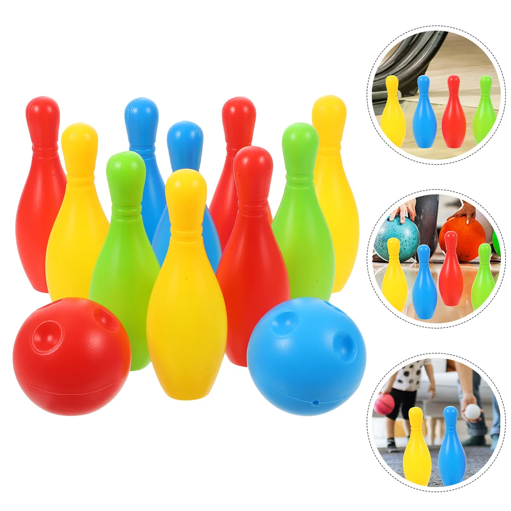 Mini Bowling Pin Football Toys Toddler Halloween Interesting Game Indoor Kids Plastic