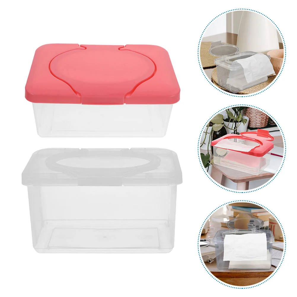 

2pcs Diaper Wipes Dispensers Wipes Storage Cases Wet Wipes Dispensers Wipe Containers