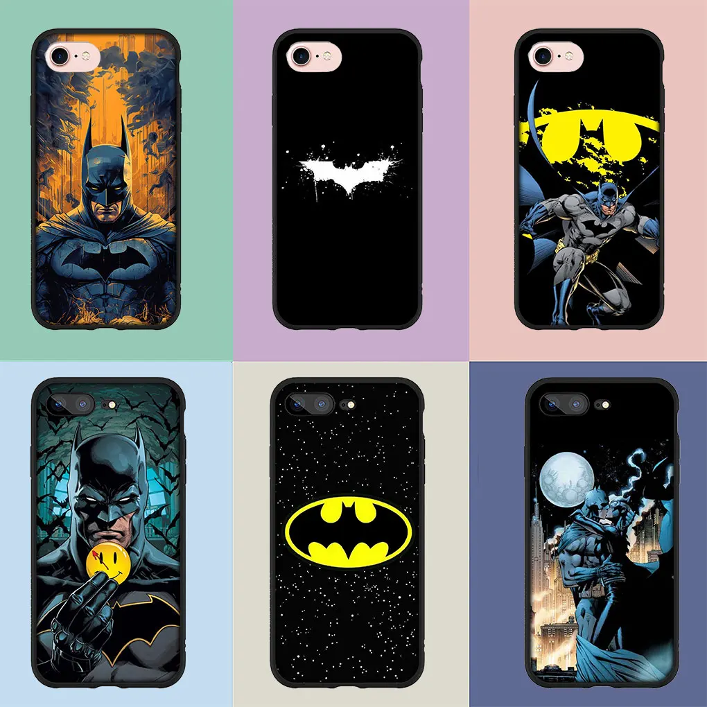 Мягкий чехол Batmans DC для Apple iPhone 16 15 14 13 12 11 Pro Max 6 6S Plus + SE телефона