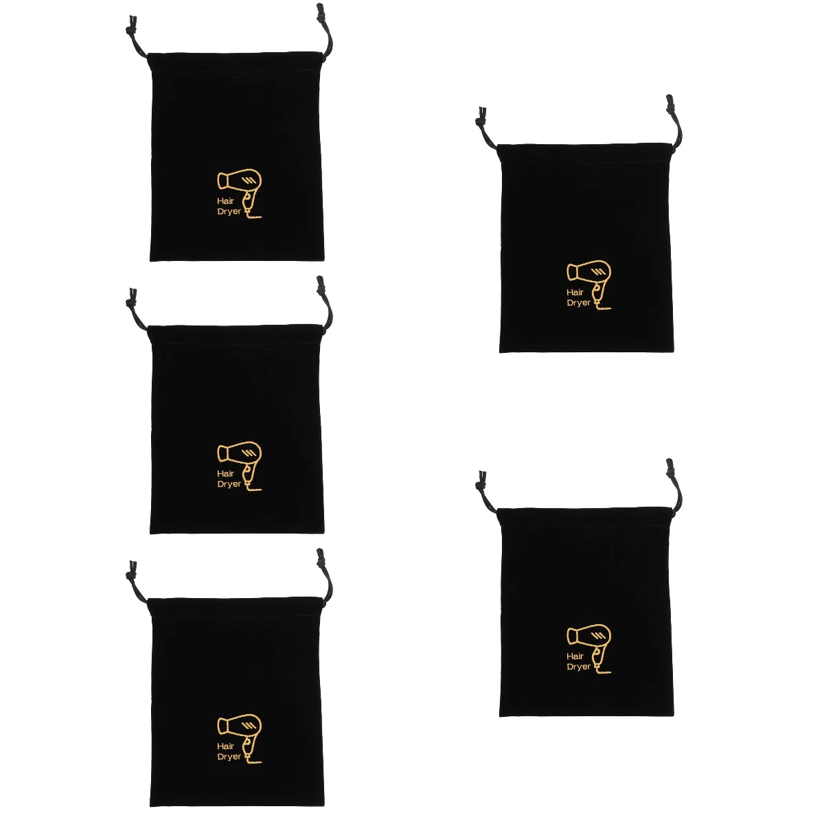 

Dryer Hair Drawstring Travelstorage Pouch Lint Blow Grocery Hotel Black Gift Reusable Portable Pouches Makeup