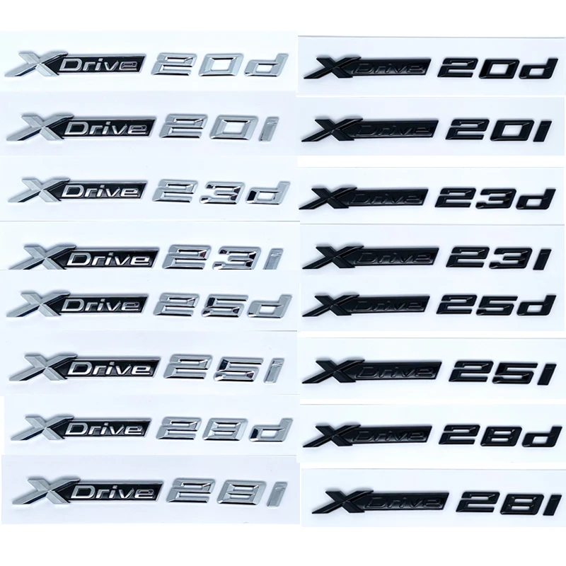 

3D ABS XDrive Эмблема на крыло автомобиля Наклейка на задний багажник X Drive 20d 20i 23d 23i 25d 25i 28d 28i Для BMW X1 X2 X3 X5 X6 X7