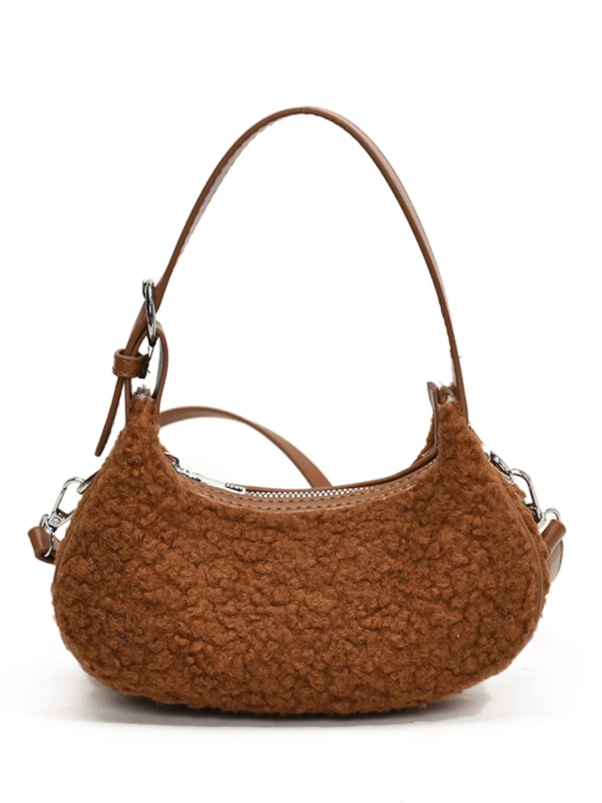 Корейская милая плюшевая сумка через плечо осень/зима новые женские однотонные