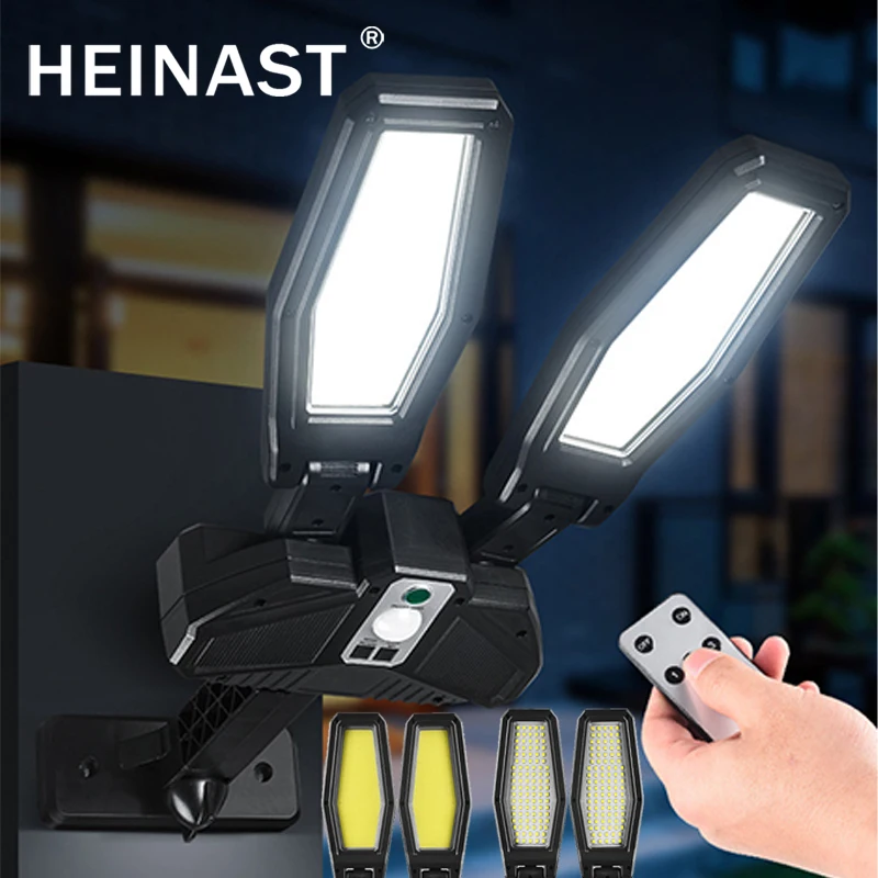 

Уличные фонари на солнечной батарее с датчиком движения, водонепроницаемый настенный светильник для сада, гаража, прожектор с регулируемым углом, Солнечная лампа