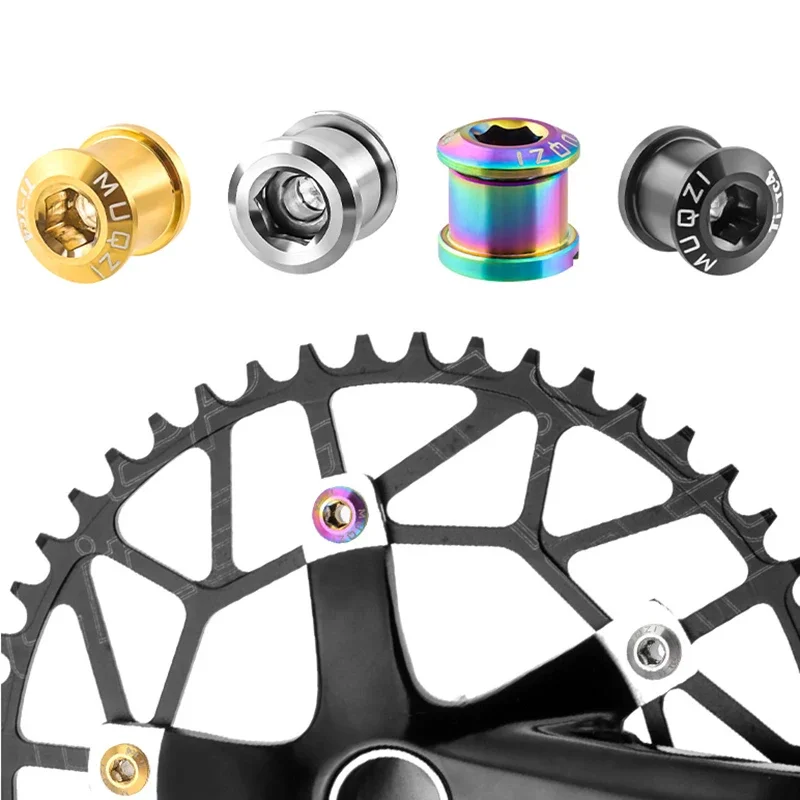 MUQZI 5 шт. титановый одинарный двойной звездообразный винт MTB Bike M8 цепные кольцевые