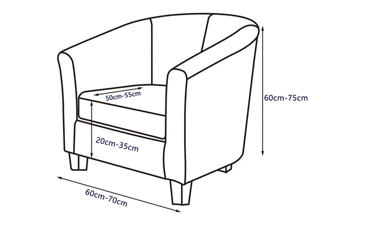Новинка чехол для кресла с одним клубным дизайном раздельная полноразмерная