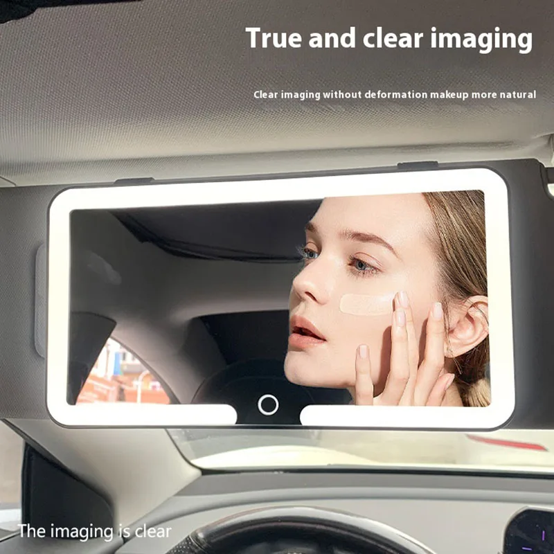 ZK50 HD Зеркало Автомобильное светодиодное зеркало для макияжа с тремя