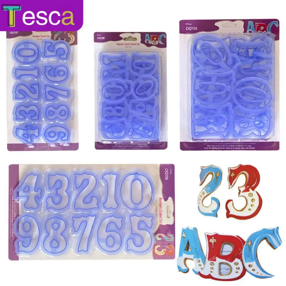 

Plastic Cake Mould DIY Alphabet Letter And Number Impress Biscuit Cookie Cutter Press Stamp Embosser Fondant Mold Bakeware