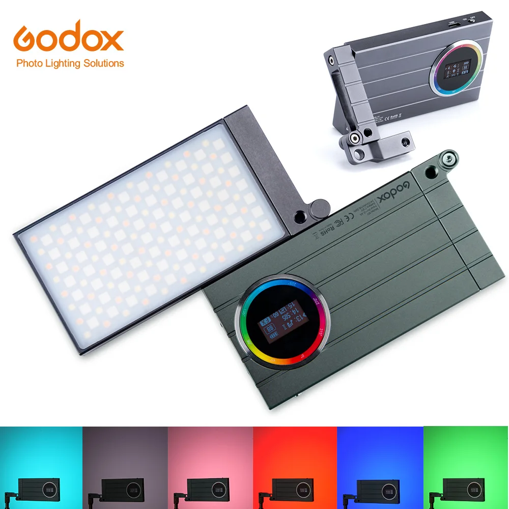 

Godox M1 2500K-8500K полноцветный RGB светодиодный светильник карманный размер Type-C перезаряжаемый светодиодный видео креативный светильник несколь...