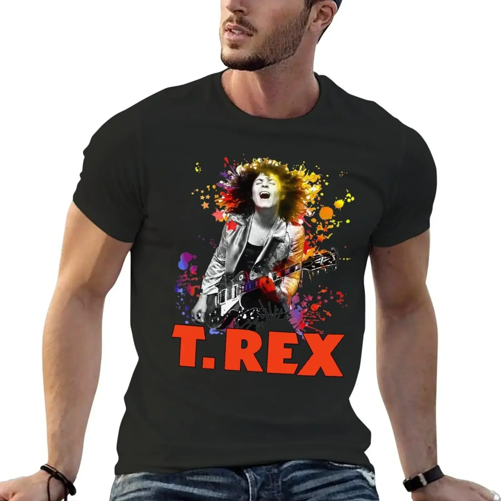 T. Rex Rock Band Marc Bolan Retro Cool Top Tee Футболка винтажная аниме рубашка для мальчиков белые