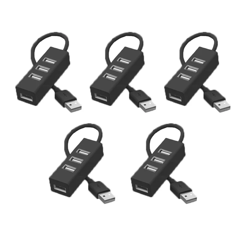 Концентратор USB 2 0 5 шт. Разветвитель высокоскоростной адаптер питания 4 порта все