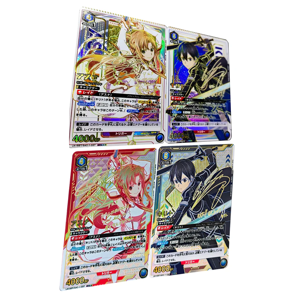 Фото Sword Art Online UA UNION ARENA Коллекционная карта Юки Асуна Киригая Казуто Бронзовая подпись Карта Текстурированная преломляющая вспышка №1
