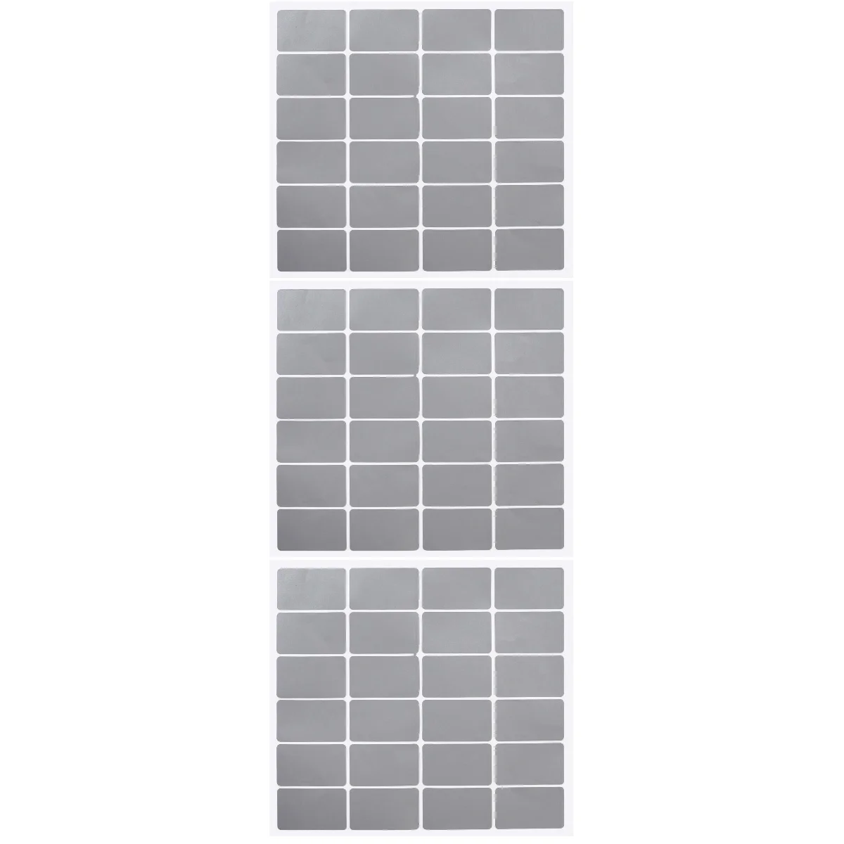

3 Sheets Scratch-off Labels Stickers Personality Creative DIY Labels Message Notes (Silver Grey, 24 Lables Per Sheet)