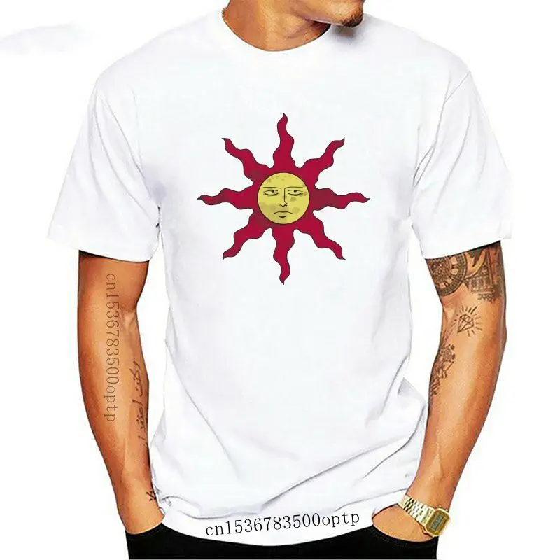 

Camiseta de algodón blanco para hombre, prenda de vestir, de alta calidad, con frase Praise The Sun, nueva