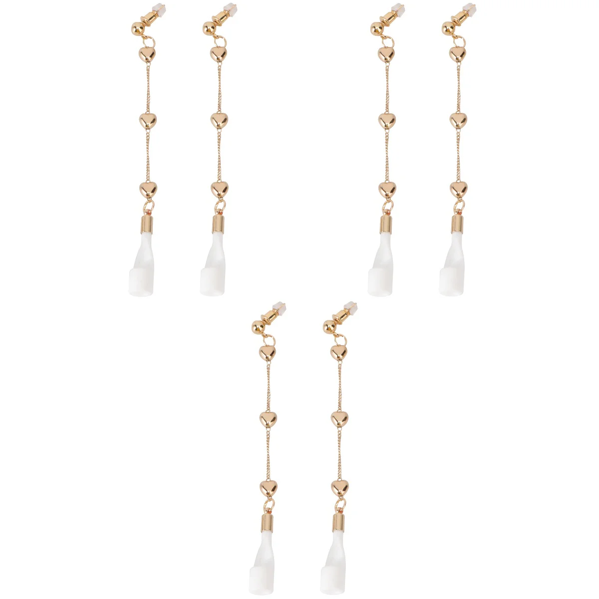 

Earrings Earphone Earring Stylish Metal Ear Supplies Dangler Pretty Lost Anti Wireless Exquisite Accesspries Pendant Fashion