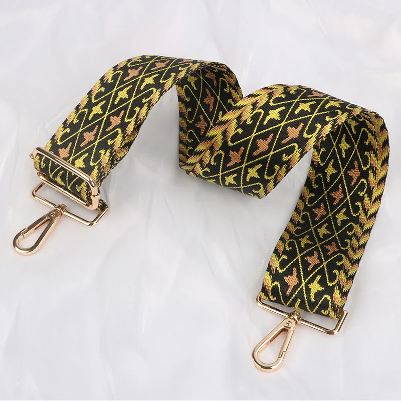 Fashion Women Men Wide Shoulder Bag Strap Adjustable Replacement Belt Colorful Cotton Messenger Purse Crossbody Part Accessories