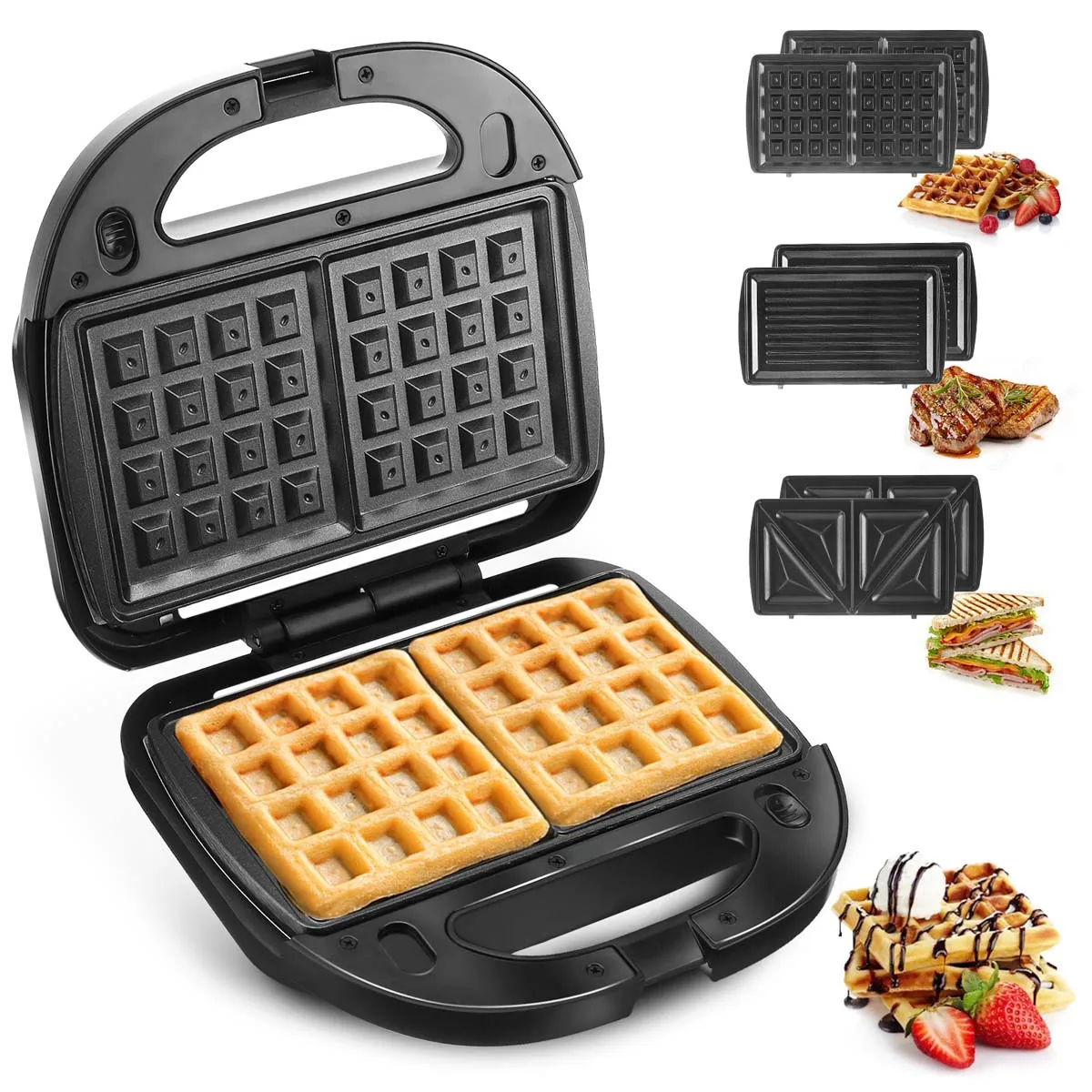 3 in 1 grill sandwich & waffle maker