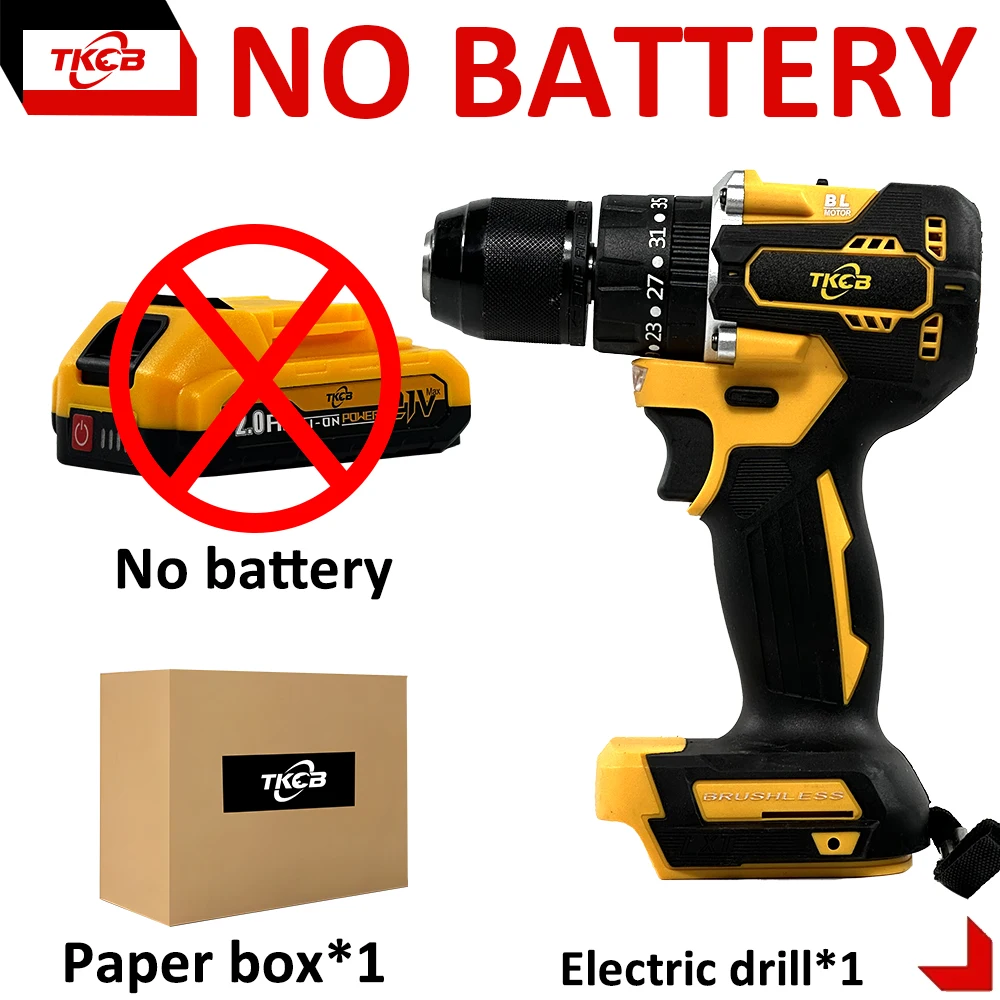 

Бесщеточная дрель-молоток TKCB 13 мм 35+3