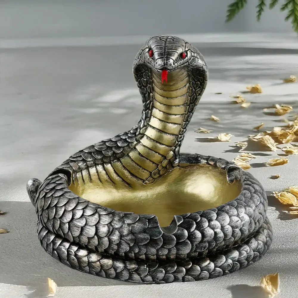 Светлая пепельница Cobra роскошное индивидуальное украшение поделки из смолы