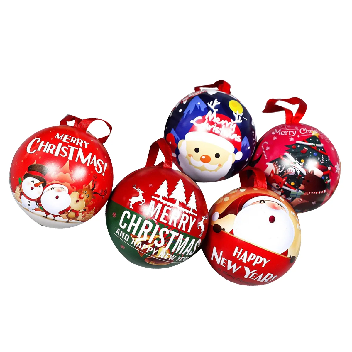 

5pcs Storage Boxes Christmas Balls Fillable Christmas Tree Ornaments Christmas Tree Decorations Christmas Hanging Ornament