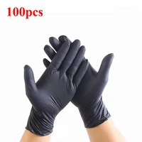 100pcs disposable nitrile gloves for drawing tablet artists tattoo gloves household cleaning kitchen supplies black glove men
