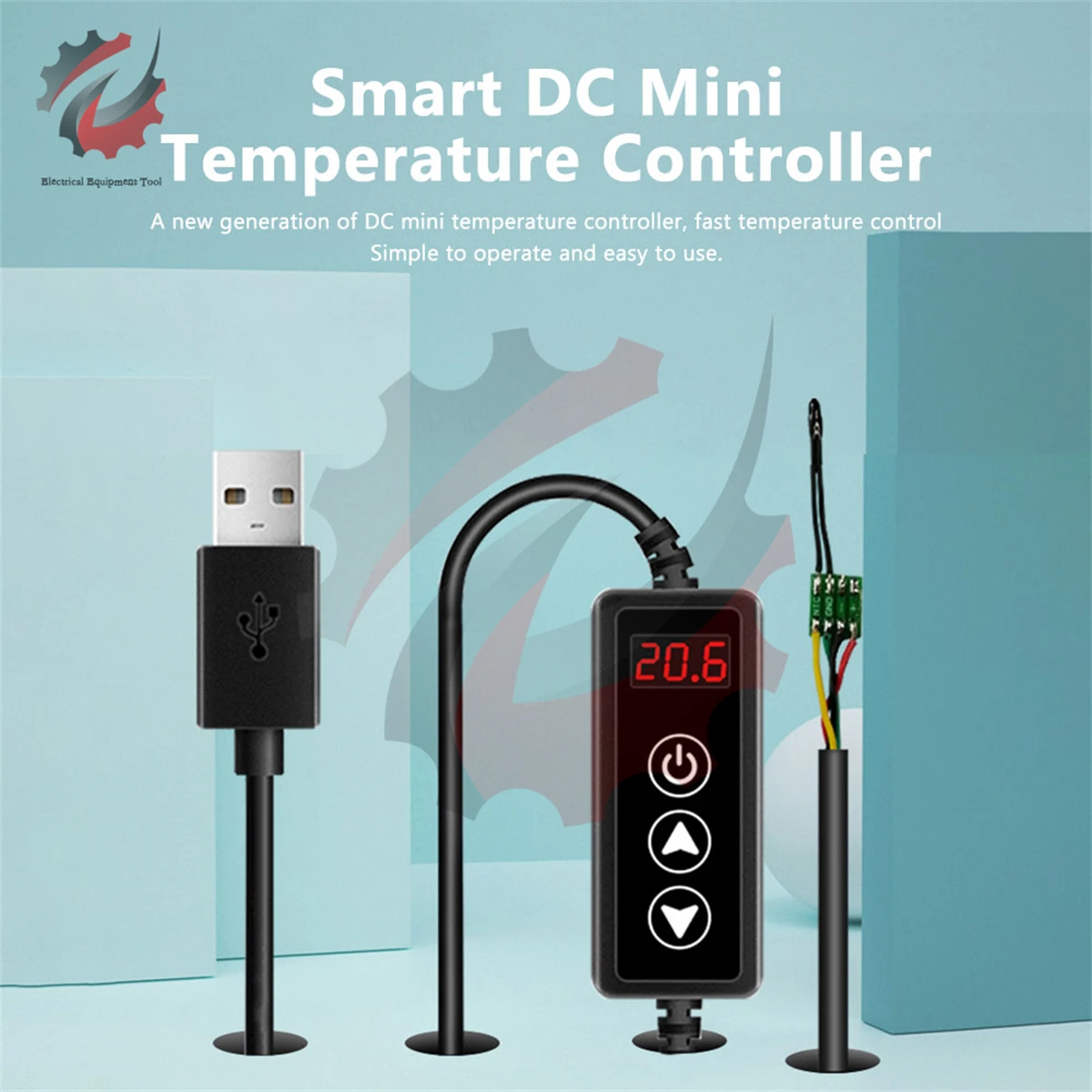 

Φ DC 5-24V 2A мини USB регулятор температуры, цифровой термостат, термометр, новый Терморегулятор с кабелем 1 м