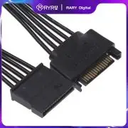 

RYRA SATA 15pin Male To Female Power Cable Hdd Ssd Power Supply Cable Computer Connections 18AWG Pure Copper Tinned Wire 30CM