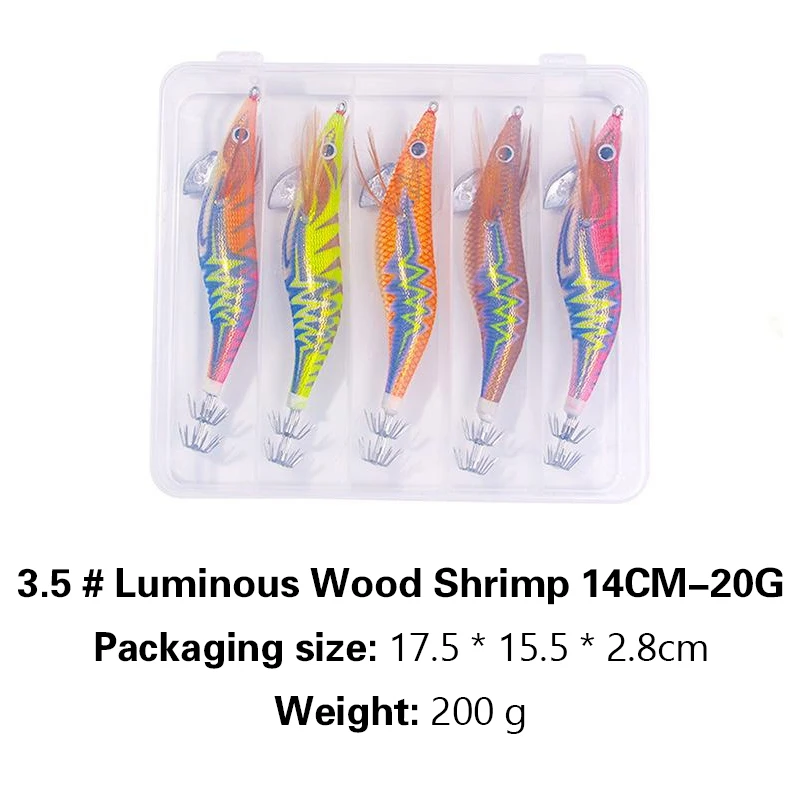 Набор деревянных приманок для дорожных бегунов с креветками длинного заброса