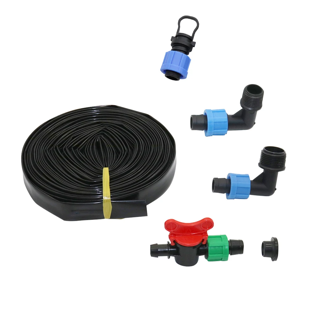 

20M 40M 50M Drip Tape Hose Spacing 10/15/20/ 30cm Drip Tape 1/2"3/4" Elbow Dripper Watering System with 5/8'' Garden Connector