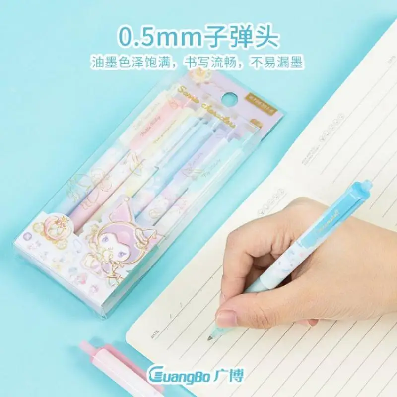 Канцтовары Sanrio черная Желейная ручка аксессуары Hello Kitty Cinnamoroll мультяшный пресс