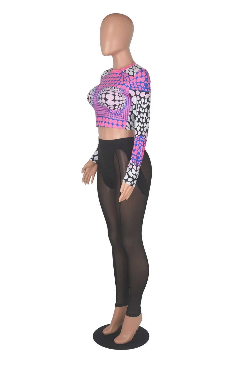 Сексуальный комплект из двух предметов Женский Модный укороченный Топ с длинным