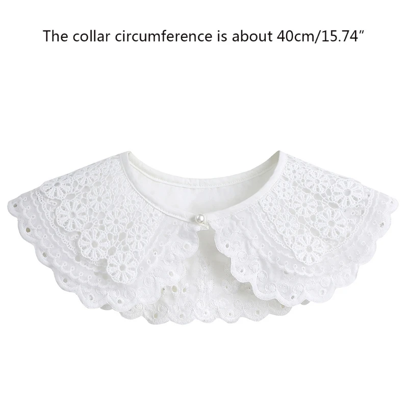 Women Lace Fake Collar Breathable Summer Ornamental False Collar Necklace images - 6