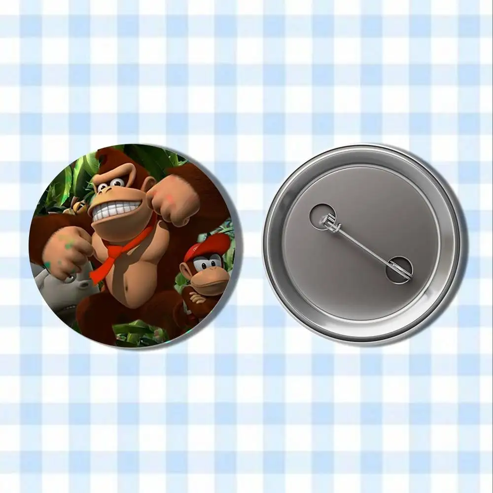 D-Donkey Kong игровые значки на пуговицах, круглая креативная брошь на булавке, значок, сумка, декор, аксессуары для фанатов, подарки для друзей (art.: 3920d2de50753) - 3920d2de50753