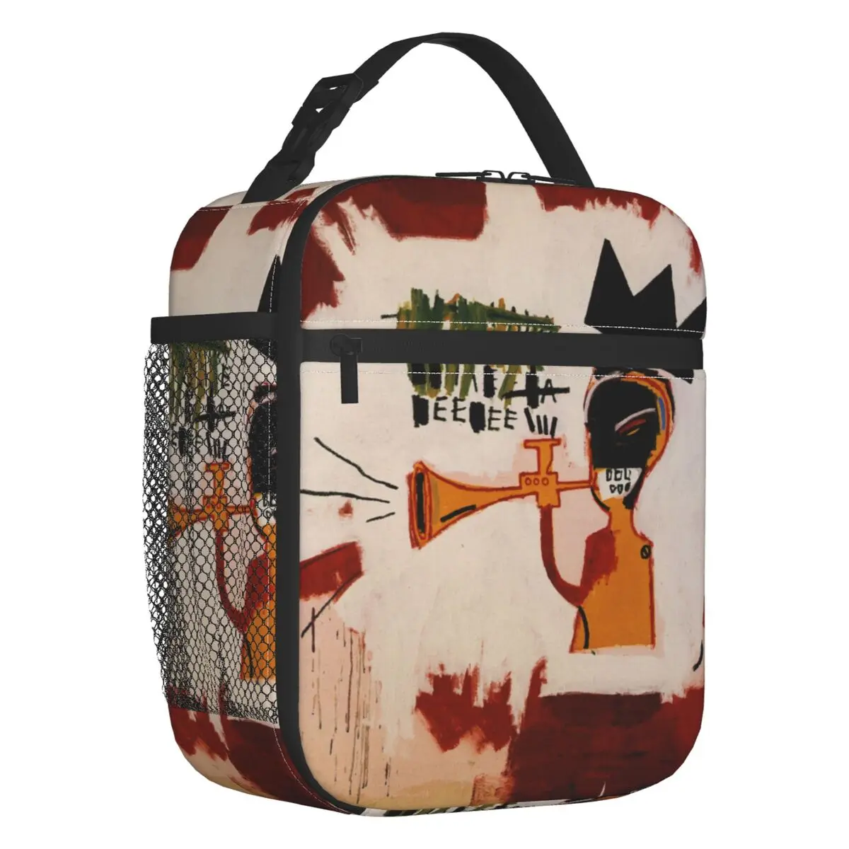 

Труба Basquiats изолированная сумка для ланча для улицы пикника портативная термоохлаждающая коробка для ланча для женщин и детей