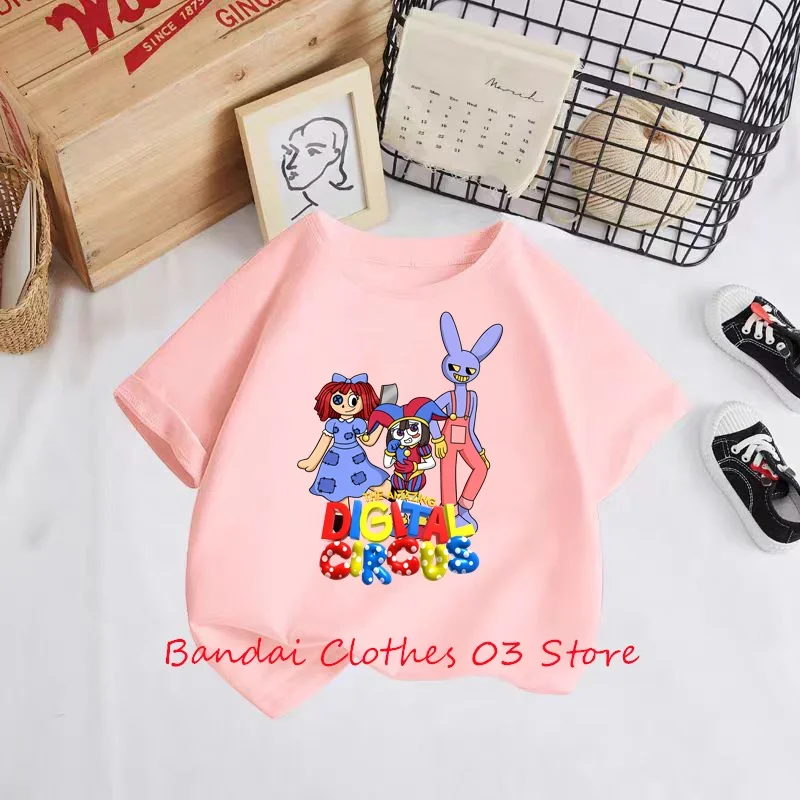 Летняя Детская Футболка Унисекс С Цирковым Номером Корейская Одежда Для