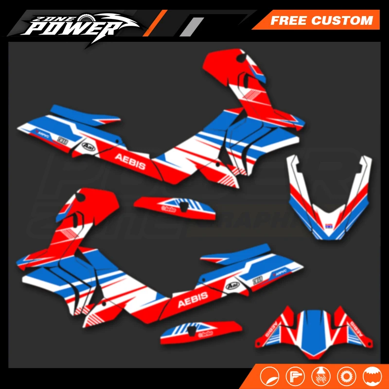 Фото Наборы наклеек с графическими наклейками для мотоцикла Powerzone для Honda X-ADV 750 2017 2018 2019 2020, номер имени на заказ 007 №3
