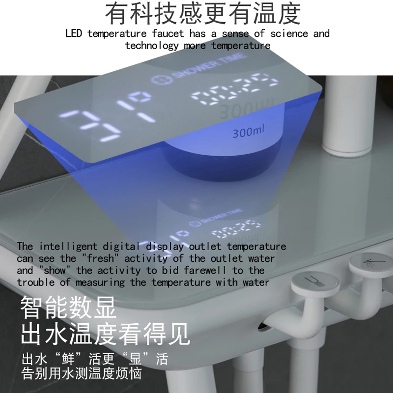 Душевой набор медная Бытовая ванная комната белый серый дождевой Душ