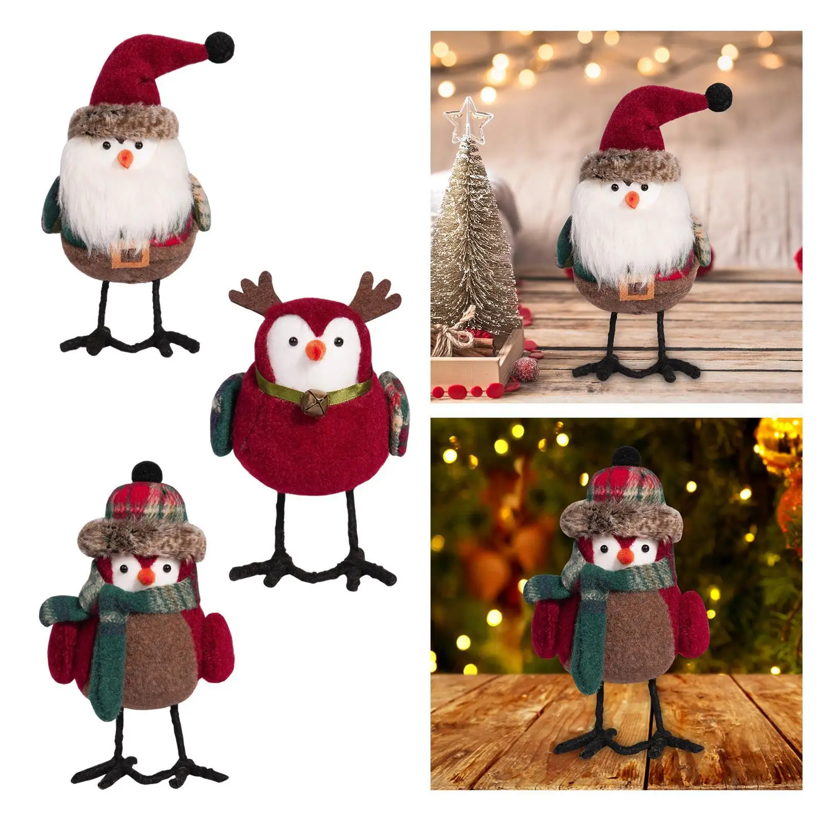 Рождественское украшение стола птица домашний декор на Новый год кухонный камин