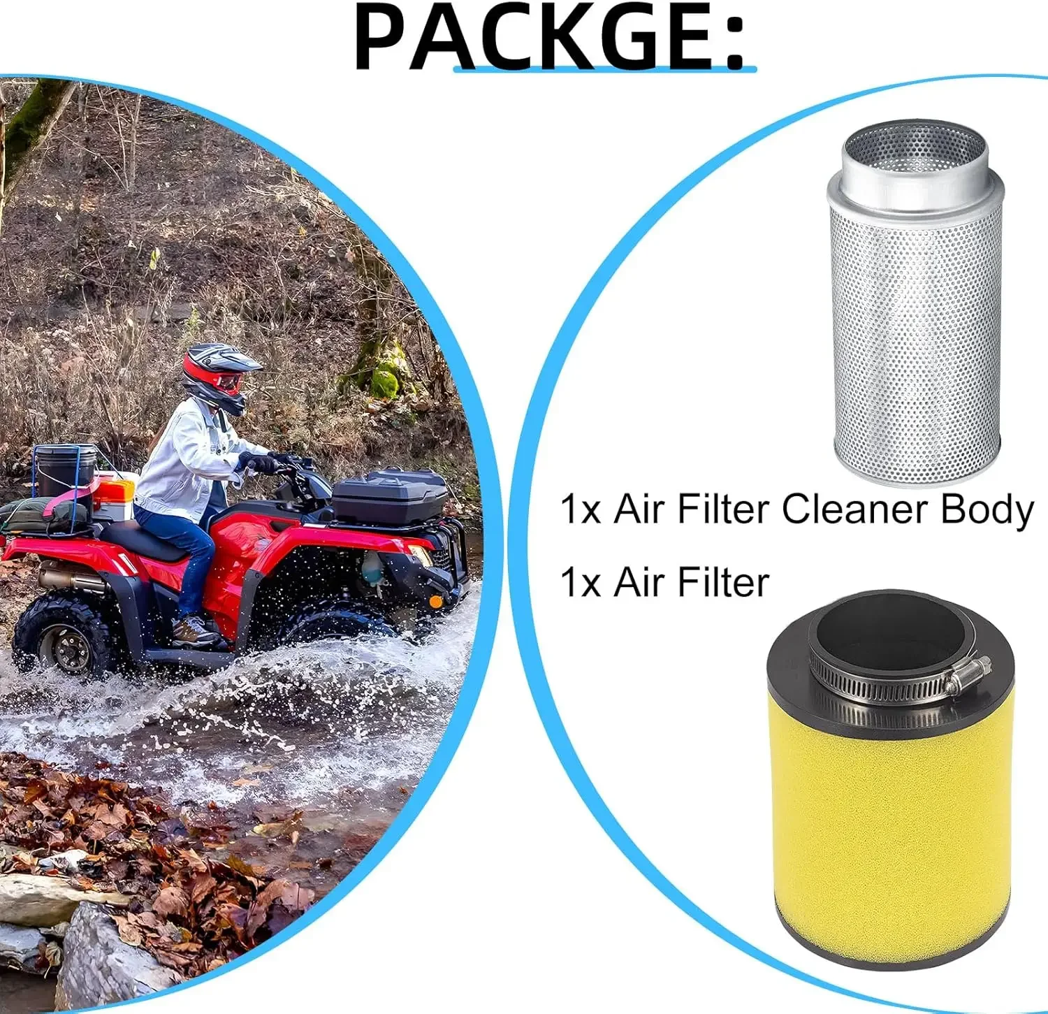 Фото Воздушный фильтр и корпус направляющей втулки для Honda Rancher 420 TRX420 FA FE FM TE TM FPA FPE FPM 2007-2014 №3